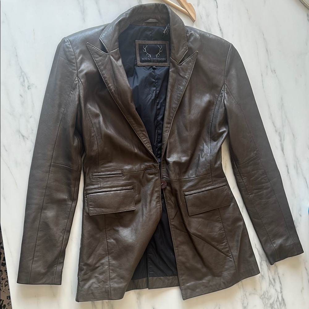 Women's Leather Blazer